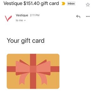 Vestique boutique gift card worth $151.40
